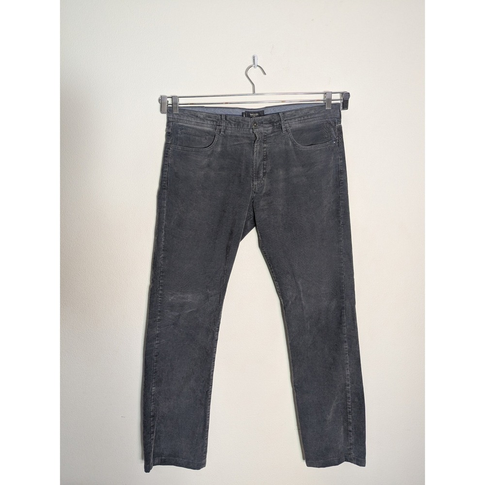 Ballin Mens Corduroy Pants Crescent Modern Fit Gray Pavement Autumn Fall 38x33